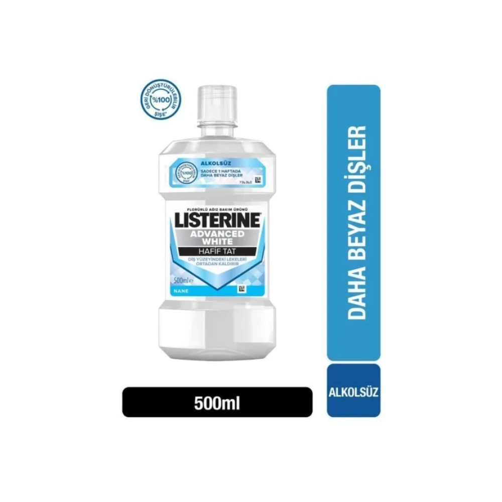 Listerine Advanced White Hafif Tat 500 Ml Ağız Gargara ve Spreyi Fiyatı