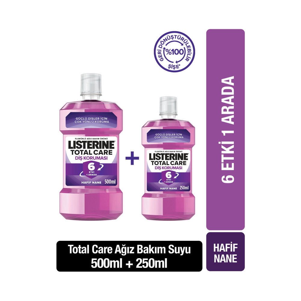 Listerine Total Care 500 ml + 250 ml Ağız Gargara ve Spreyi Fiyatı