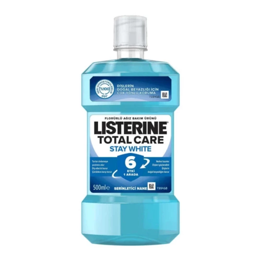 Listerine Total Care Stay White 500Ml Serinletici Nane Ağız Gargara ve Spreyi Fiyatı