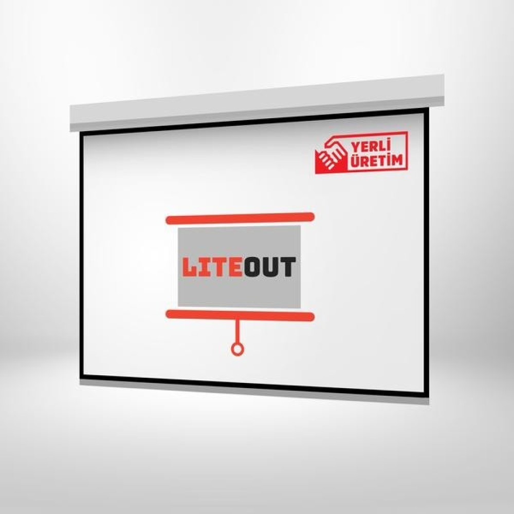 LiteOut 240x200 cm Motorlu Kumandalı Projeksiyon Perdesi Projeksiyon Perdesi Fiyatı