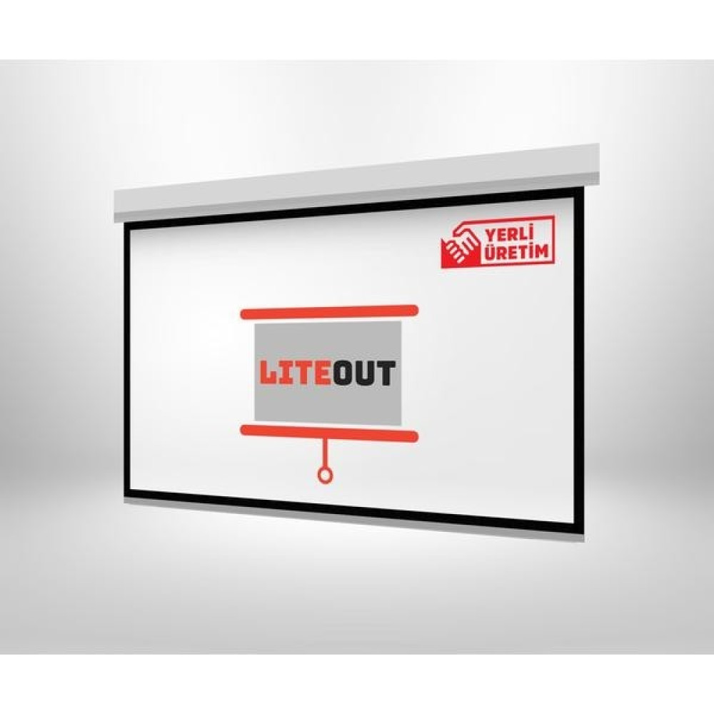 LiteOut 300x187 cm Motorlu Kumandalı Projeksiyon Perdesi Projeksiyon Perdesi Fiyatı