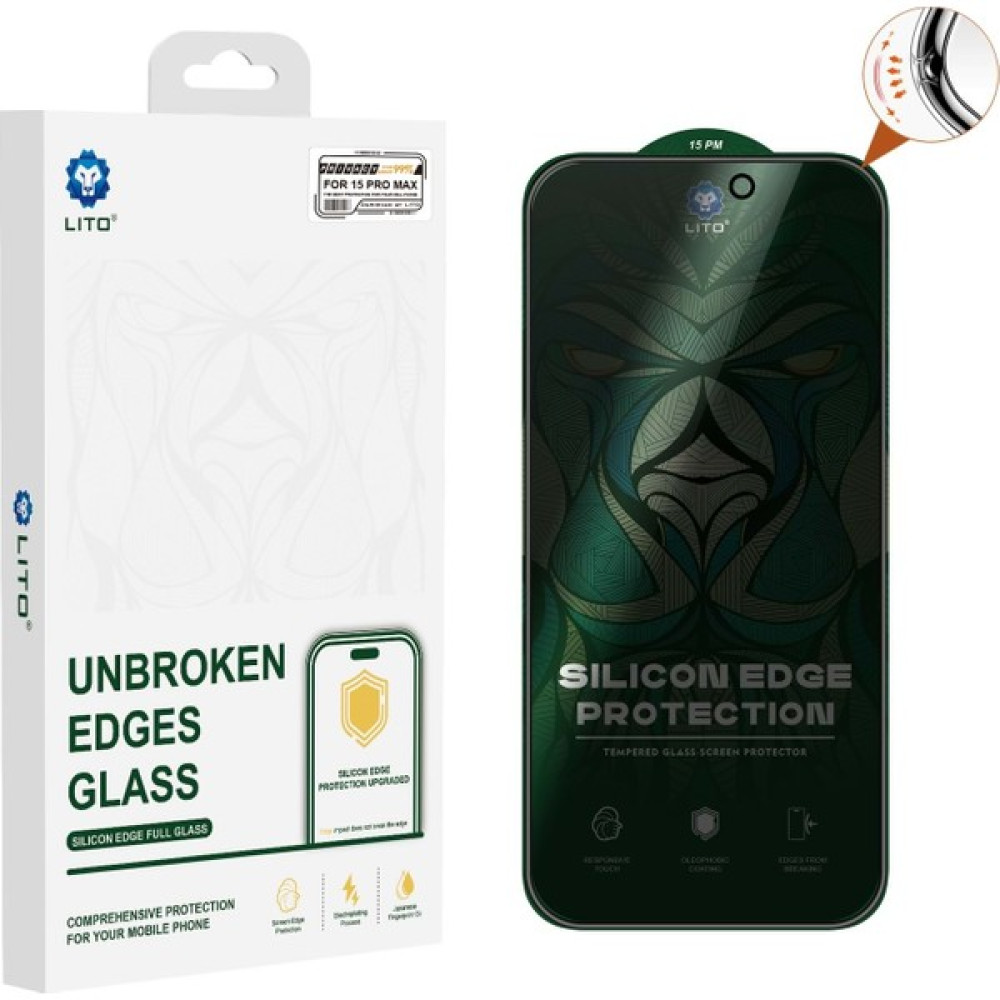 Lito D+ Ultra Silikon Kenar Privacy iPhone 16 Pro Ekran Koruyucu Cep Telefonu Ekran Koruyucusu Fiyatı