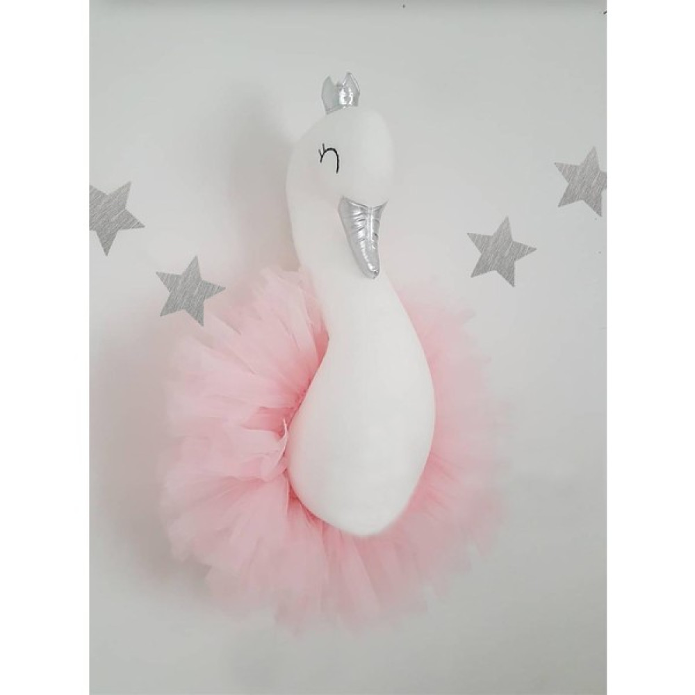 Little And More 30 cm Kuğu Büst Duvar Dekoru- Gümüş Bebek Odası Duvar Süsü Fiyatı
