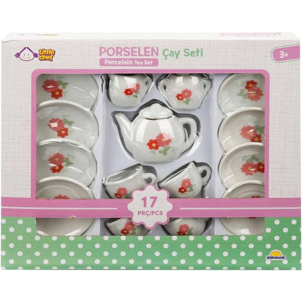 Little Chef Porselen Çay Takımı 17 Parça - Çiçek Desenli Oyuncak Fiyatı