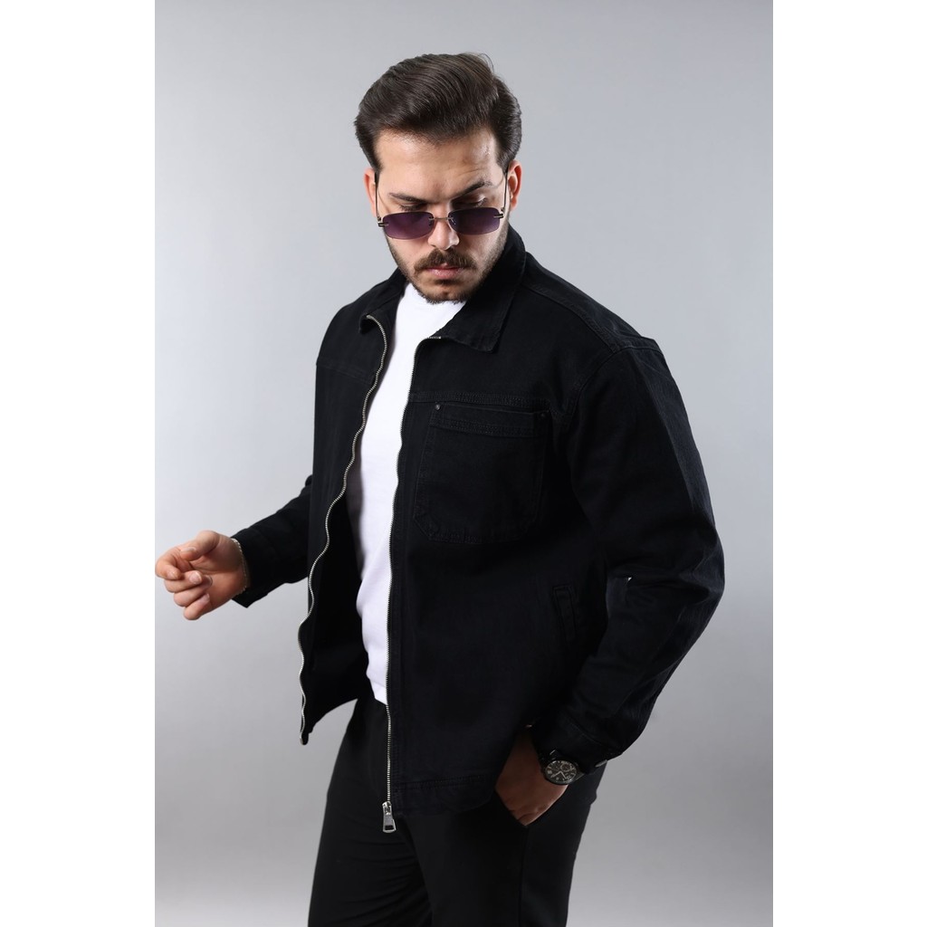 Little Cup Jeans Co Erkek Regular Fit Siyah Spor Model Fermuarlı Kot Ceket Giyim & İç Giyim Fiyatı