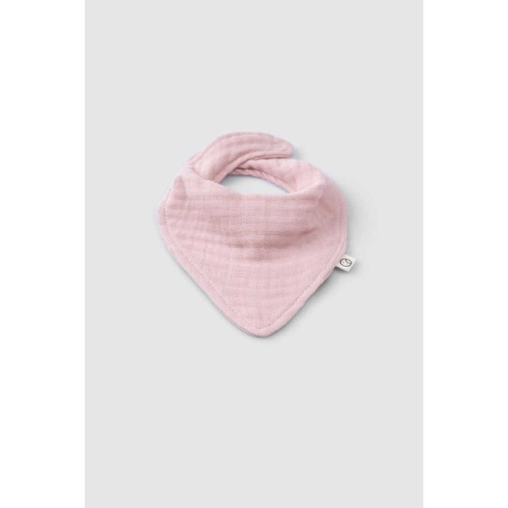 Little Gusto Dört Katlı Organik Pamuk Müslin Fular Önlük Pembe - 1 - 3 Yaş Mama Önlüğü Fiyatı