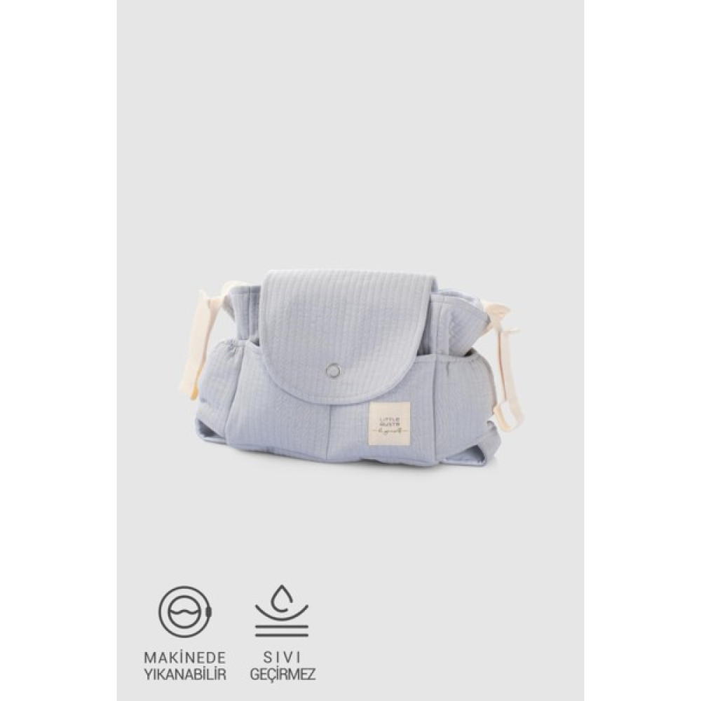 Little Gusto Sıvı Geçirmez Bebek Arabası Organizer Çantası Kapitone Gri Desenli Bebek Bakım Çantası Fiyatı
