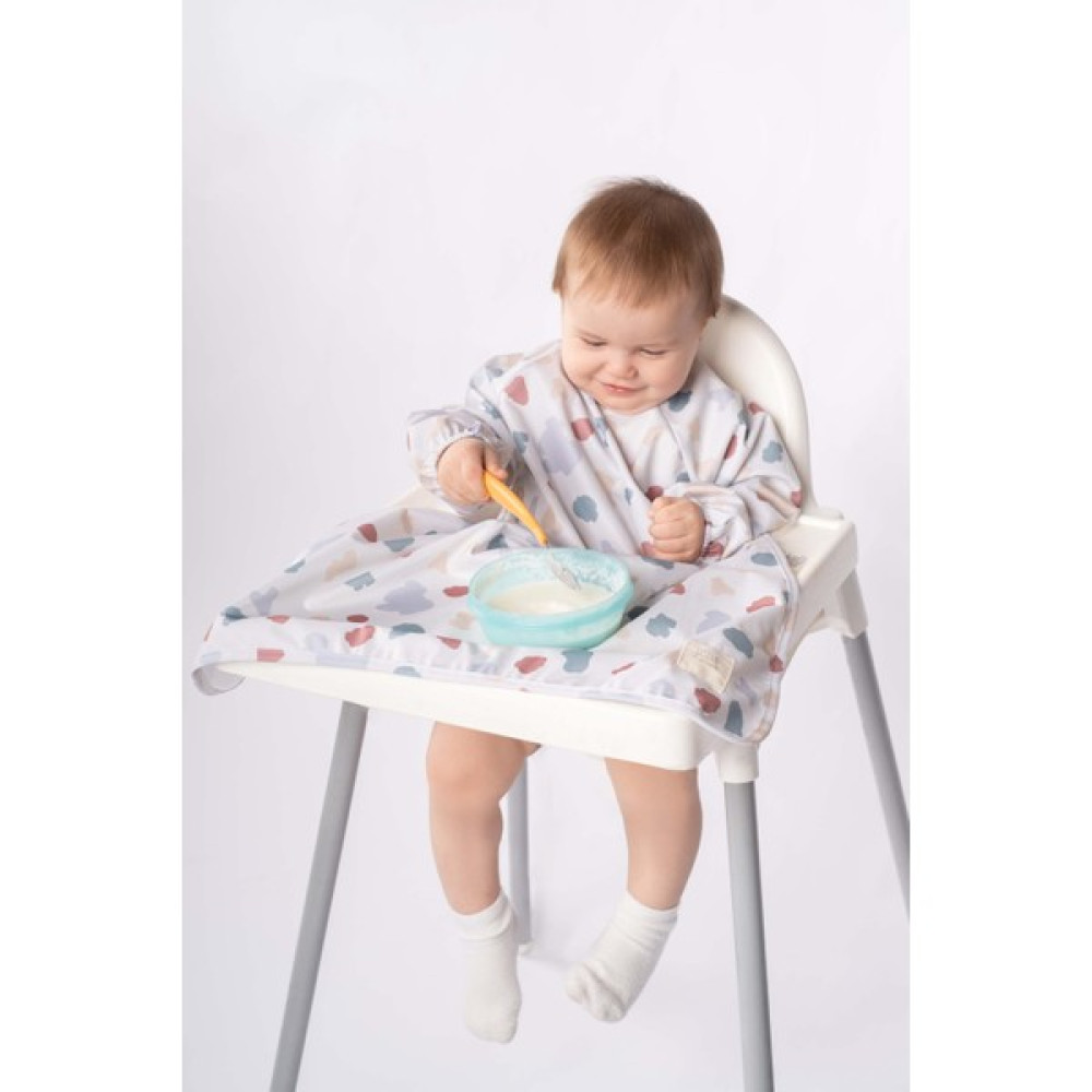 Little Gusto Sıvı Geçirmez Blw Mama Önlüğü ve Kesesi Animal Gusto Desenli - 1 - 3 Yaş - Yeşil - Mavi - Turuncu Mama Önlüğü Fiyatı