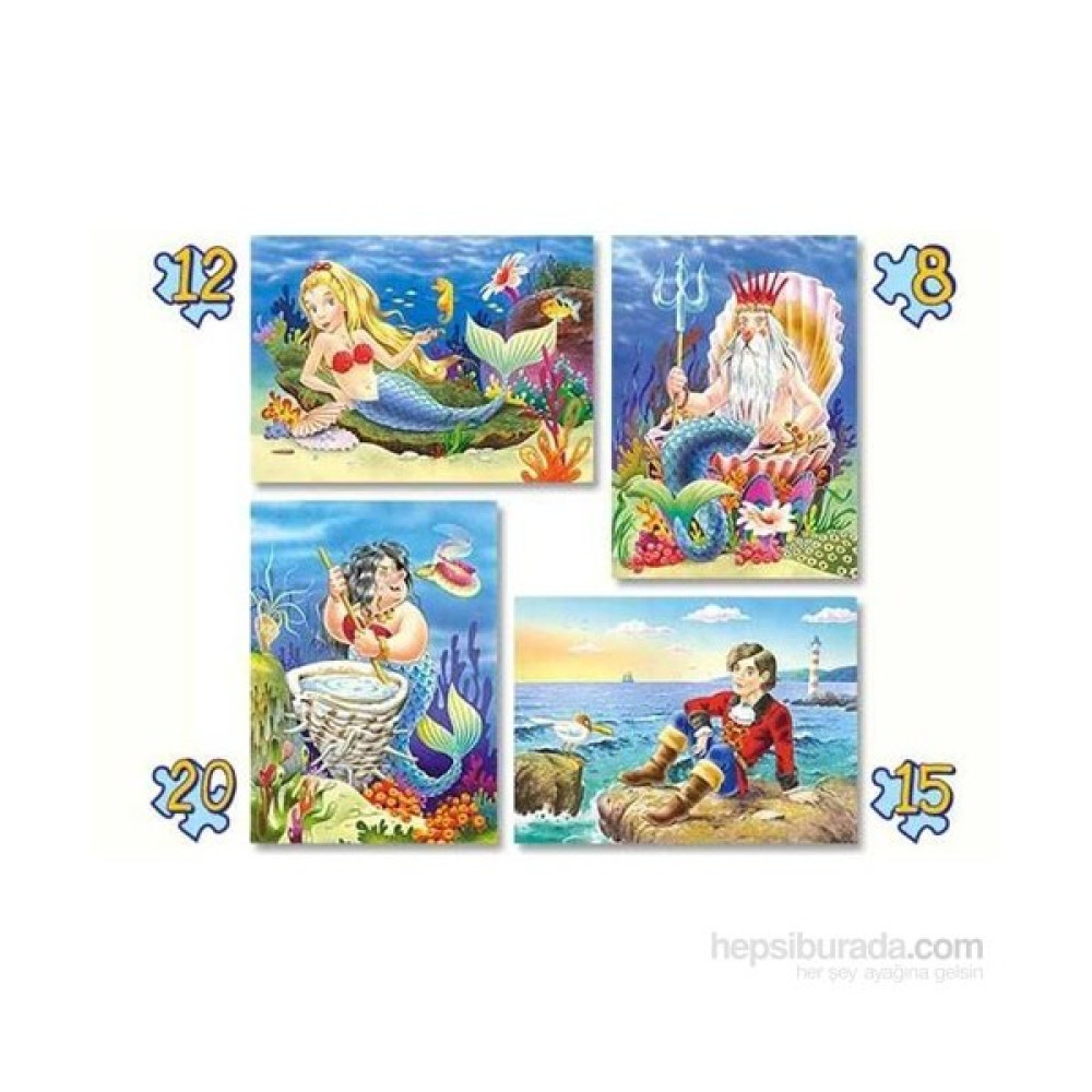 Little Mermaid (8+12+15+20 Parça) Puzzle & Aksesuarları Fiyatı