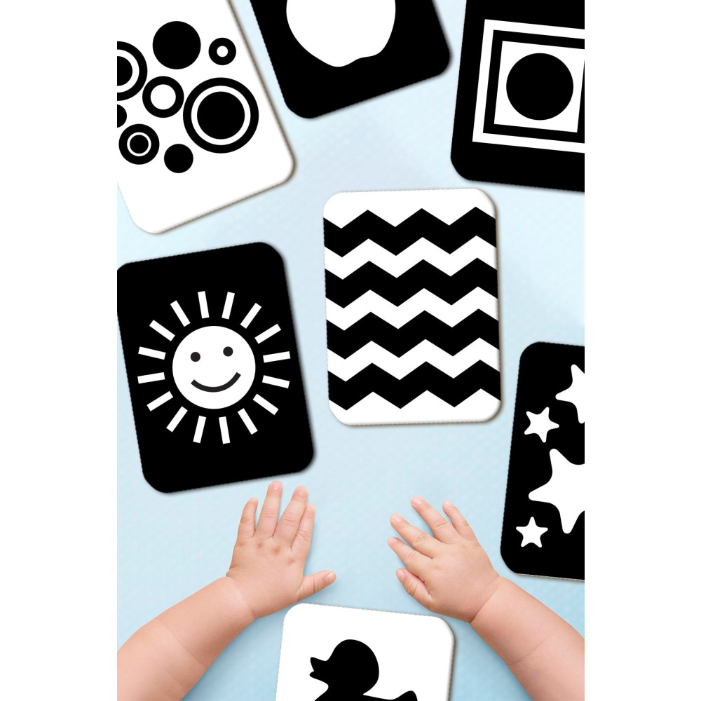 Little One Ahşap Eğitici Kartlar 0-3 Ay Erken Eğitim Zeka Kartı Bebek Görsel Uyarım Kartları Visual Stimulation Eğitici Oyuncak Fiyatı