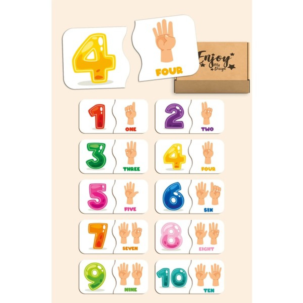 Little One Sayıları Öğreniyorum Ikili Çok Renkli Eşleştirme Baby Puzzle Eğitici Oyuncak Fiyatı