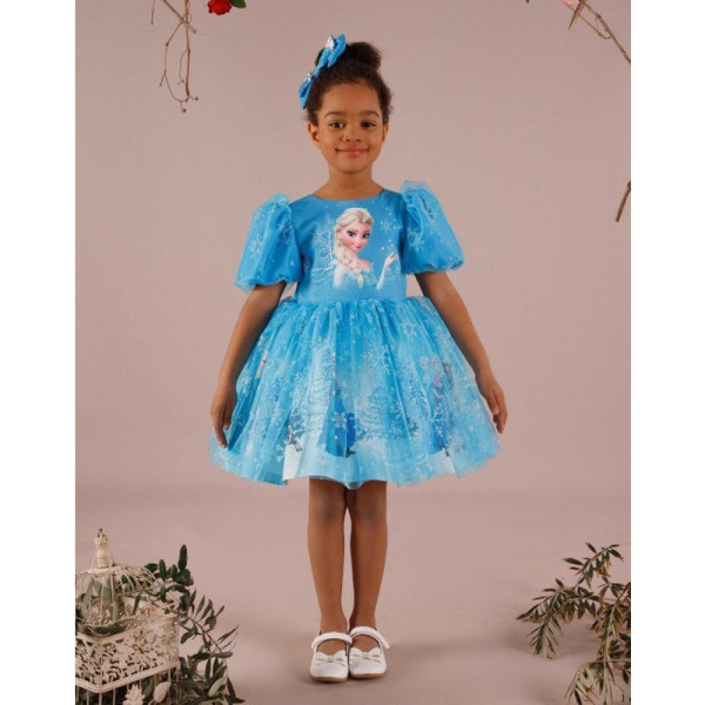 Little Pumpkin Elsa Detaylı Tokalı Arkası Fiyonklu Özel Dikim Doğumgünü&özel Gün Kız Çocuk Elbise Elbise Fiyatı