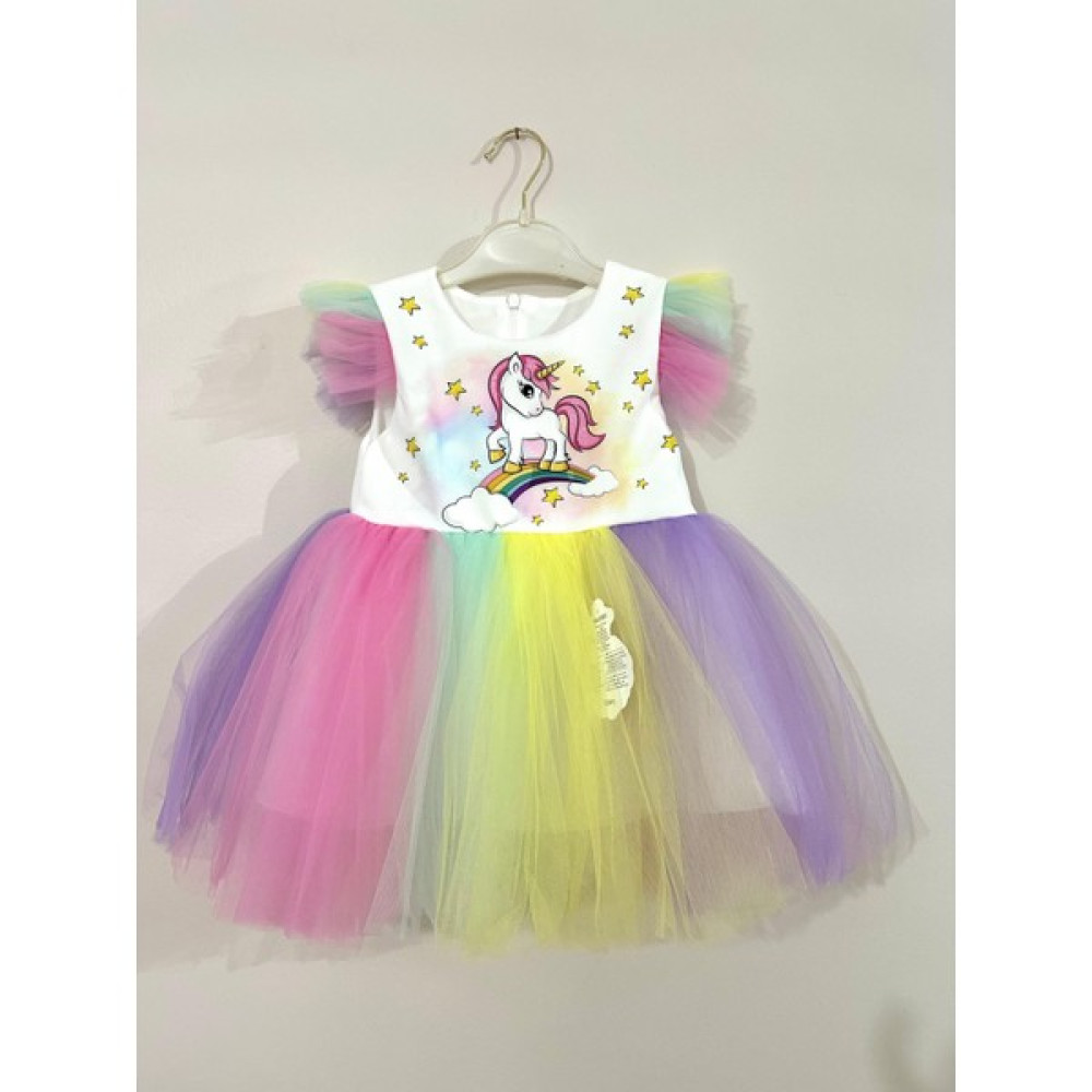 Little Pumpkin Tütülü Unicorn Elbise Kız Çocuk Elbise Fiyatı