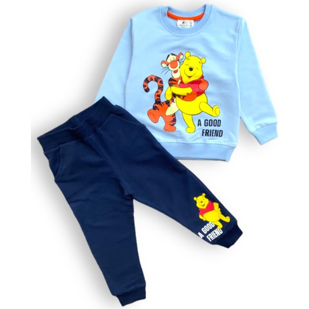 Little Tortoise Erkek Çocuk Winnie The Pooh Desenli Cepli Mevsimlik Sweatshirt Takım Erkek Çocuk Giyim Takımı Fiyatı