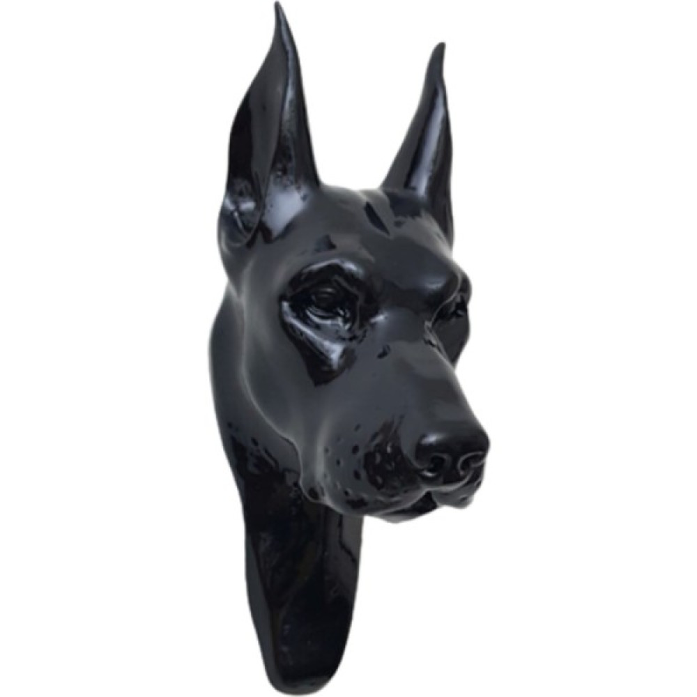 LivadoHome Doberman Köpek Siyah Dekoratif Duvar Heykeli Biblo Fiyatı