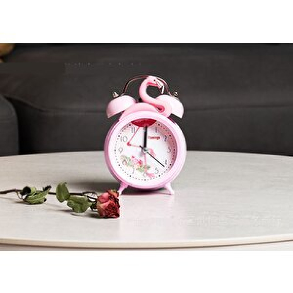 Livava Flamingo Masa Saati, Alarmlı, İşikli, Pembe, 12x10 Pembe Dekoratif Saat Fiyatı