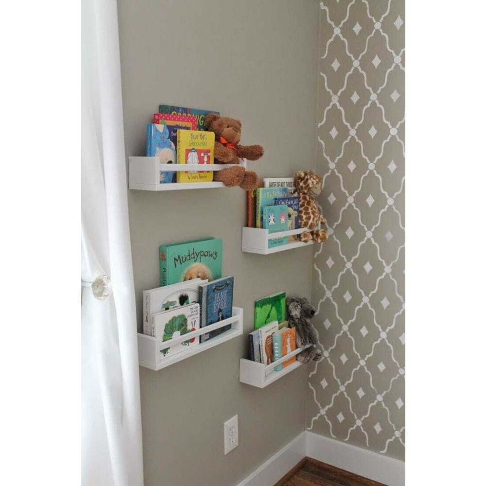 Livaz Ahşap Montessori Beyaz Çocuk Kitaplık 40x10x10 40 cm Beden Bebek-Çocuk Odası Fiyatı