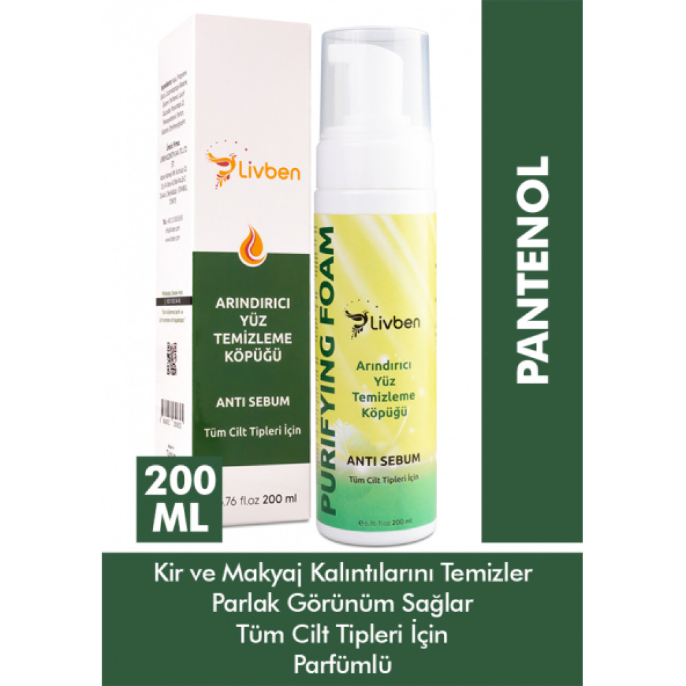 Livben Anti Sebum, Parfumlu, Canlandirici, Arindirici Makyaj Ve Yuz Temizleme Kopugu 200 Ml Cilt Temizleme ve Peeling Fiyatı