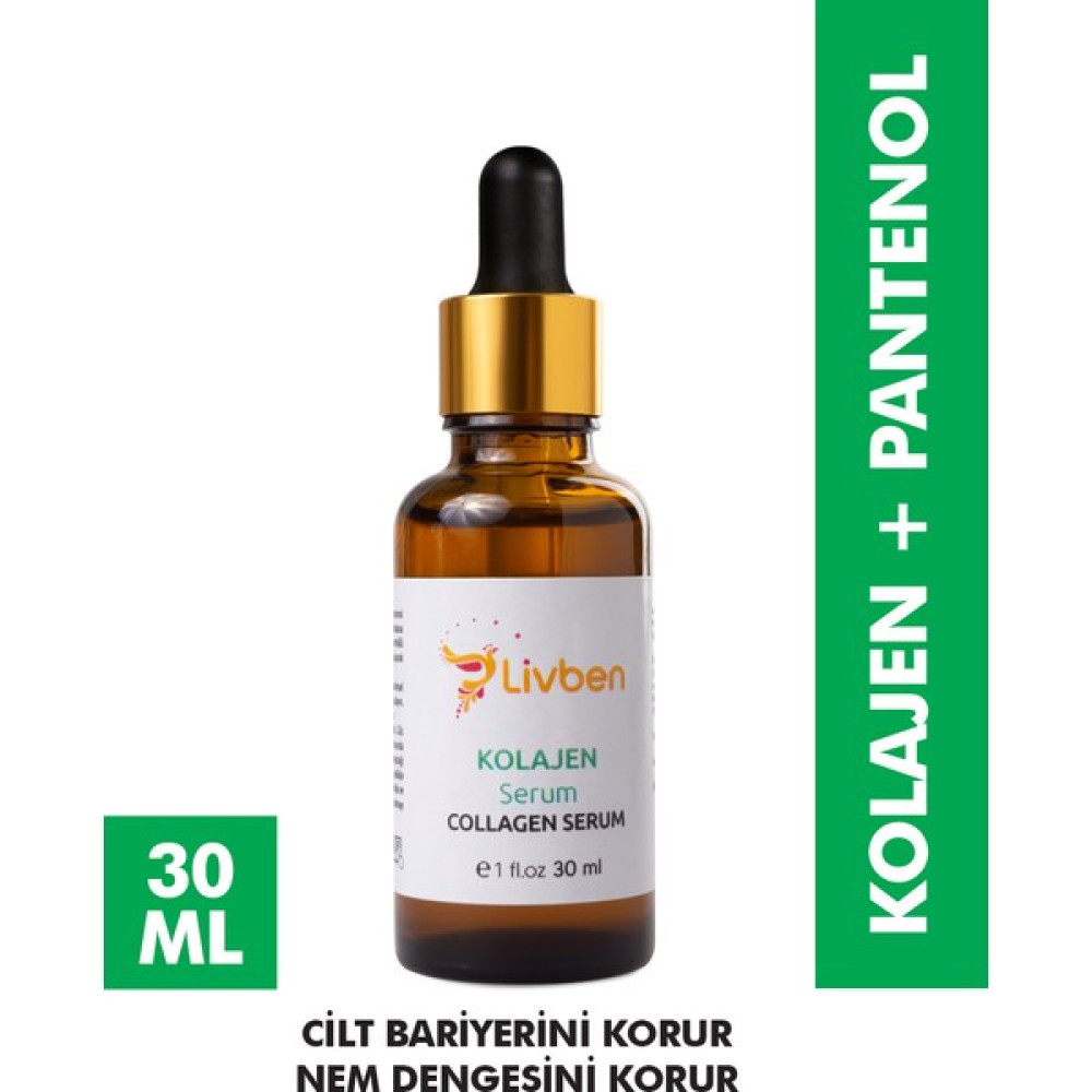 Livben ® Bariyer Koruyucu, Nem Dengesi Koruyucu Kolajen Serum 30 ml Anti-Aging / Yaşlanma Karşıtı Fiyatı