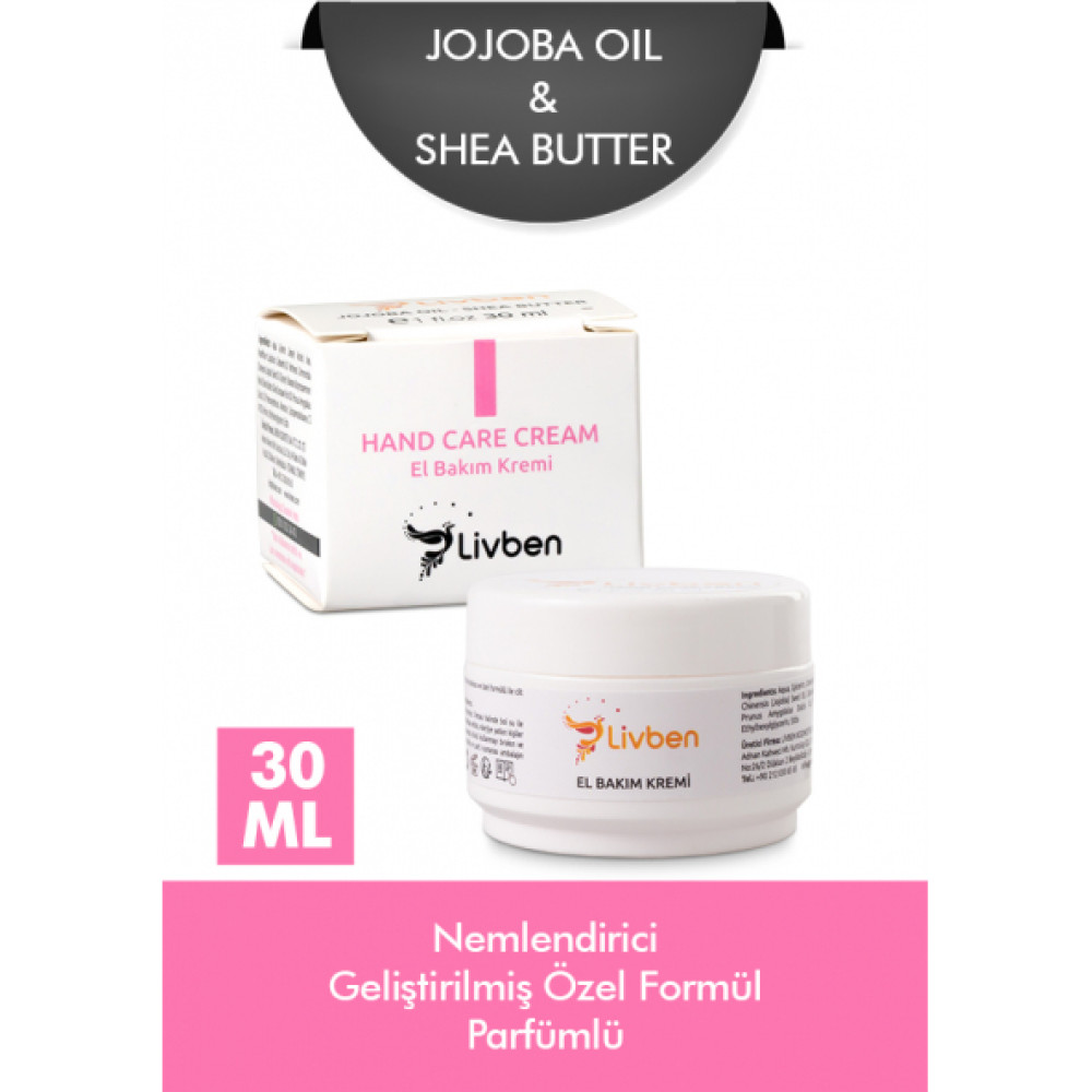 Livben Besleyici Jojoba Ve Shea Butter El Kremi - Parfumlu - 30 Ml El ve Ayak Bakımı Fiyatı