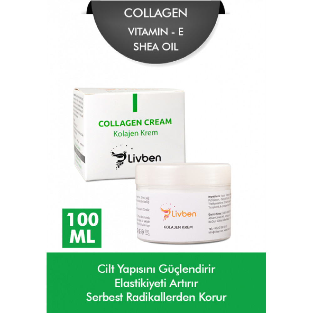 Livben Cilt Elastikiyeti Artirici, Antioksidan, Cilt Yapisini Guclendirici Kolajen Krem 100 Ml Cilt ve Yüz Bakımı Fiyatı