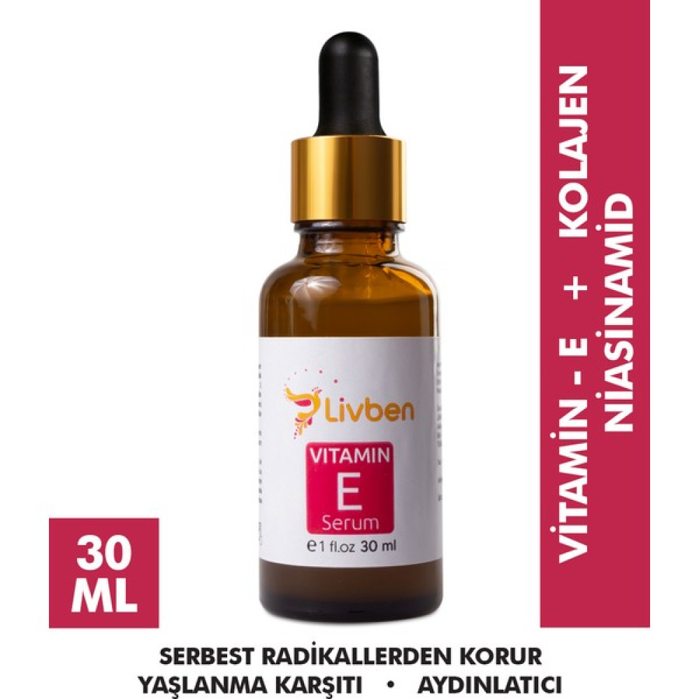 Livben ® İnce Çizgi Giderici Yaşlanma Karşıtı Vitamin E Serum 30 ml Anti-Aging / Yaşlanma Karşıtı Fiyatı