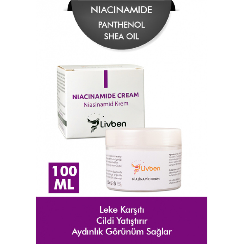 Livben Leke Karsiti, Cilt Yatistirici, Aydinlatici Niacinamide Krem 100 Ml Leke Kremi Fiyatı
