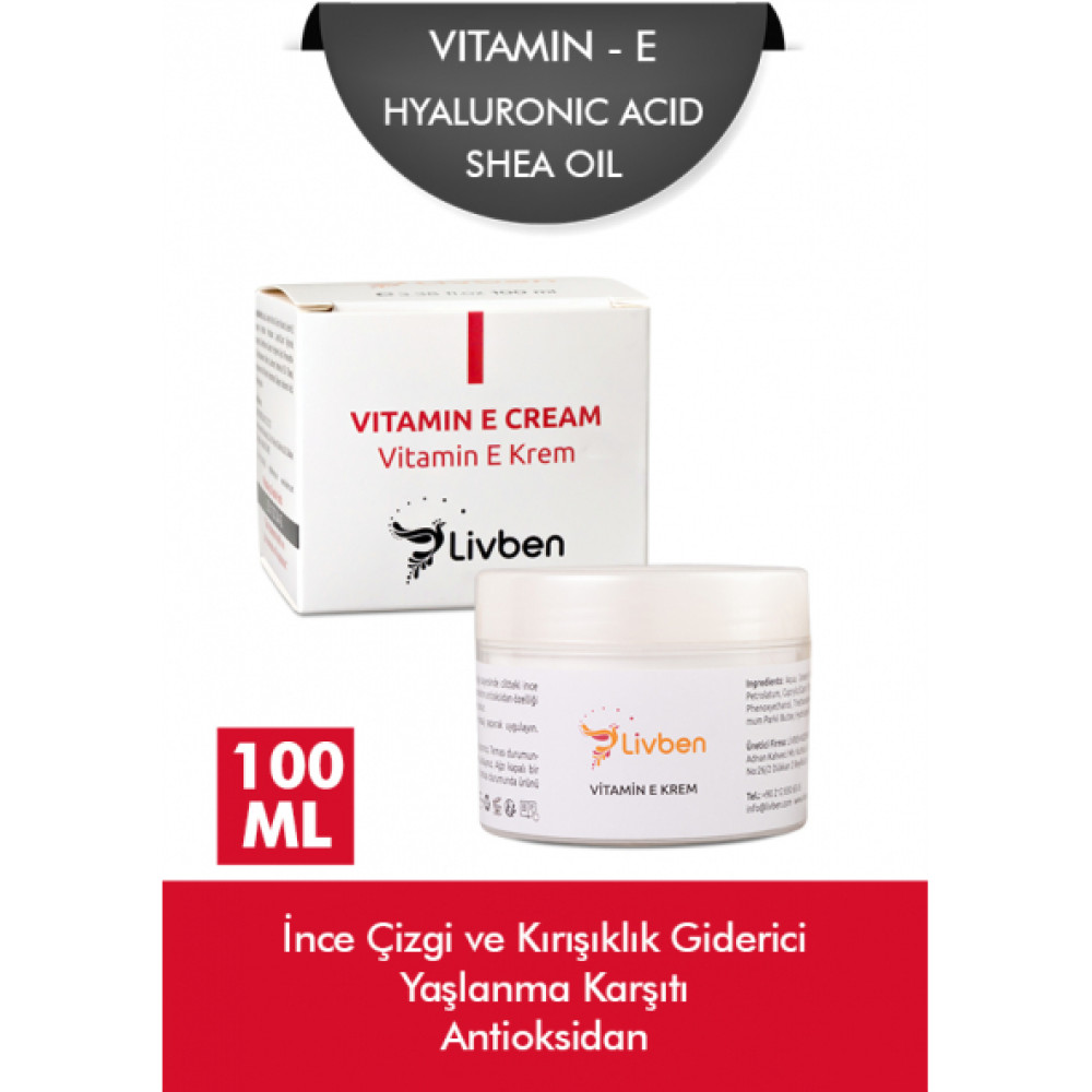 Livben Yaslanma Karsiti, Nem Dengeleyici, Aydinlatici Vitamin E Krem 100 Ml Anti-Aging / Yaşlanma Karşıtı Fiyatı