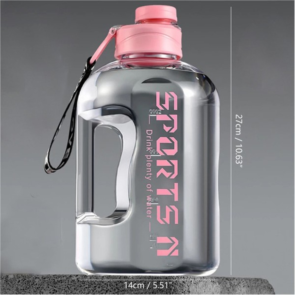 Liveasy 2.7 lt. Hasırlı Büyük Kapasiteli Spor Su Şişesi - Pembe (Yurt Dışından) - 1 Adet Suluk Fiyatı