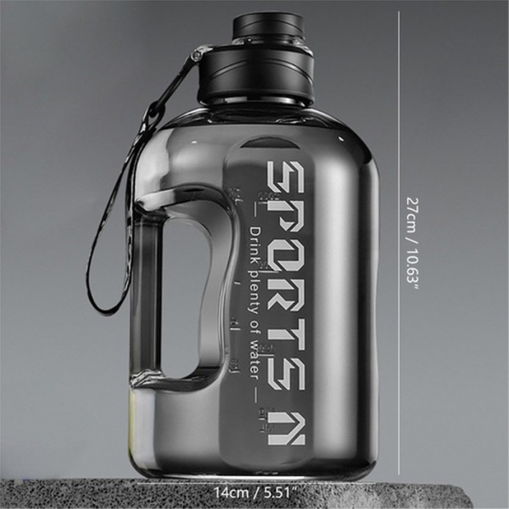 Liveasy 2.7 lt. Samanlı Büyük Kapasiteli Spor Su Şişesi - Siyah (Yurt Dışından) - 1 Adet Suluk Fiyatı