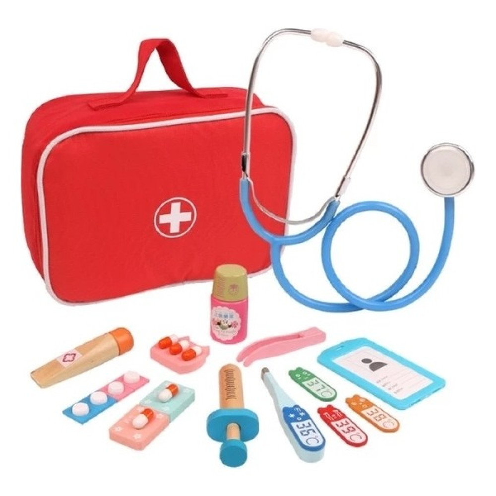 Liveasy Ahşap Tıp Kutusu Doktor Oyuncaklar A (Yurt Dışından) - Kırmızı Oyun Seti Fiyatı