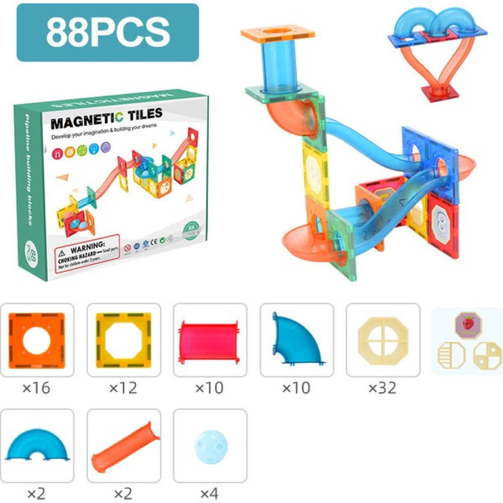 Liveasy Çocuklar Kayar Top Mıknatıs Blokları Oyuncaklar 88 Parça (Yurt Dışından) Legolar ( Yapım Oyuncakları ) Fiyatı