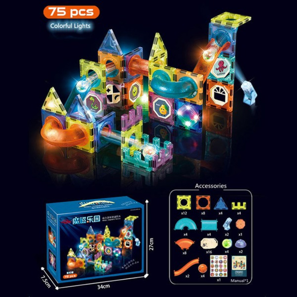 Liveasy Renkli Aydınlatma 3D Manyetik Renkli Pencereler Yapı Taşları Oyuncaklar 75 Parça (Yurt Dışından) Legolar ( Yapım Oyuncakları ) Fiyatı