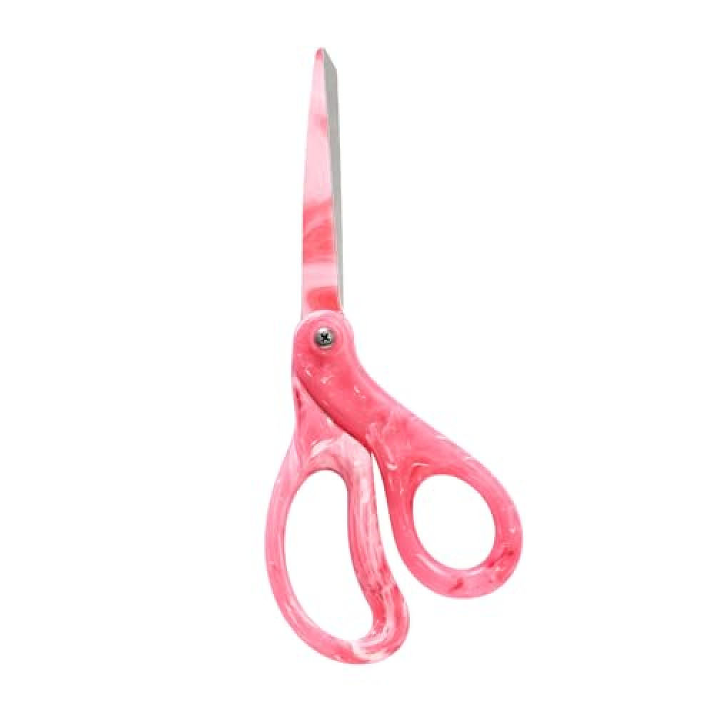 LIVINGO All Purpose Scissors - 8” Sharp Heavy Duty Fabric and Paper Shears with Gradient Pink Color Coating Stainless Steel Blade and Comfort Smooth Grip for Office Home Arts, Crafts