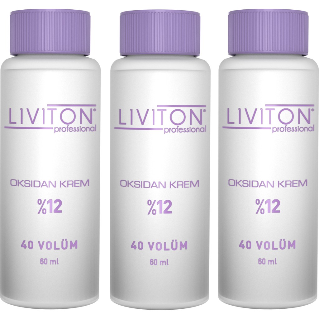 Liviton Professional Ev Tipi Liviton Professional Universal Saç Boyası Aktive %12 Oksidan Krem, Koruyucu Etkili 40 Volume 3 Adet 60 ml Saç Boyası Fiyatı