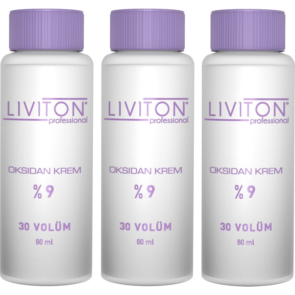 Liviton Professional Ev Tipi Liviton Professional Universal Saç Boyası Aktive %9 Oksidan Krem 30 Volume 3 Adet Saç Boyası Fiyatı
