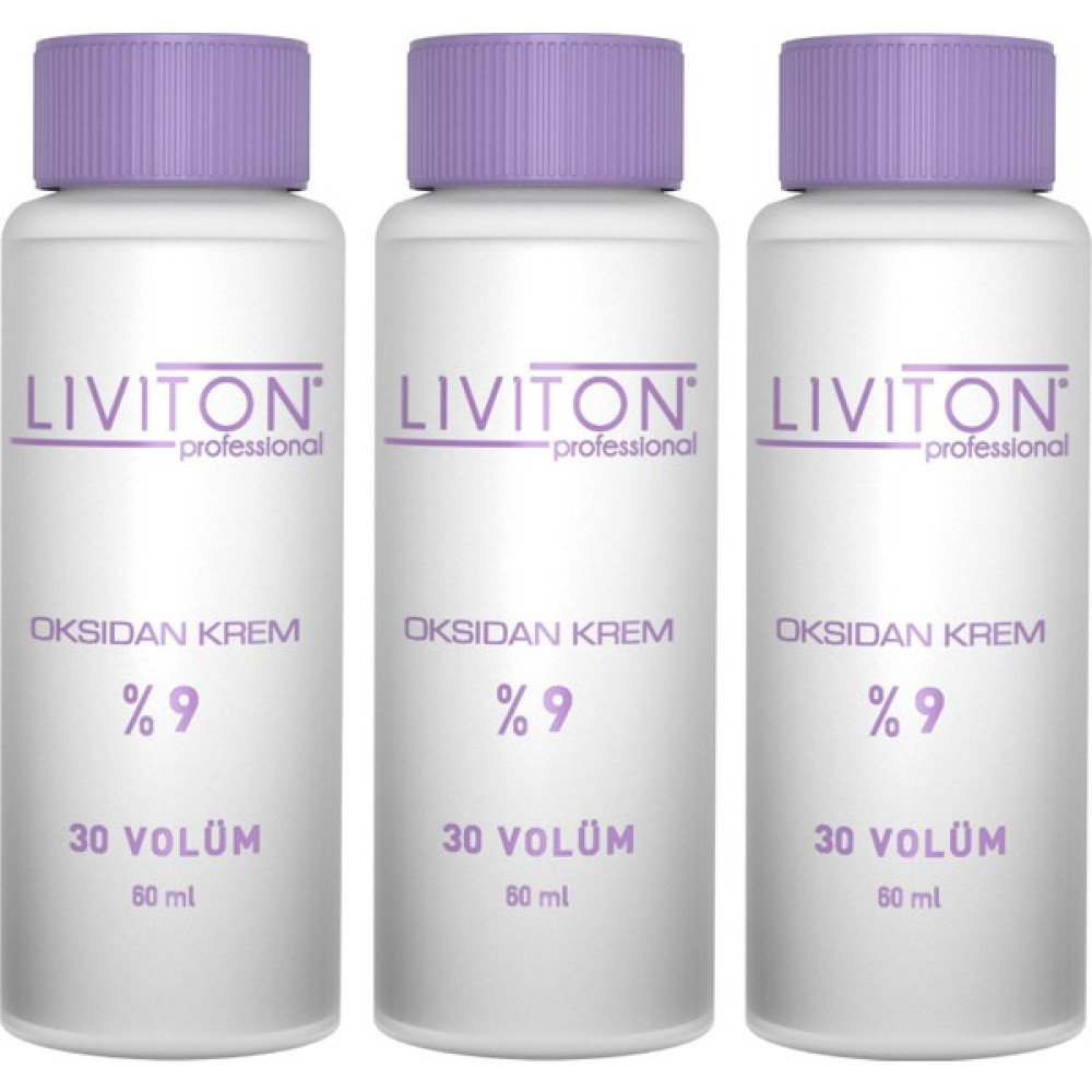 Liviton Professional Ev Tipi Universal Saç Boyası Aktive %9 Oksidan Krem 30 Volume 3 Adet Saç Boyası Fiyatı