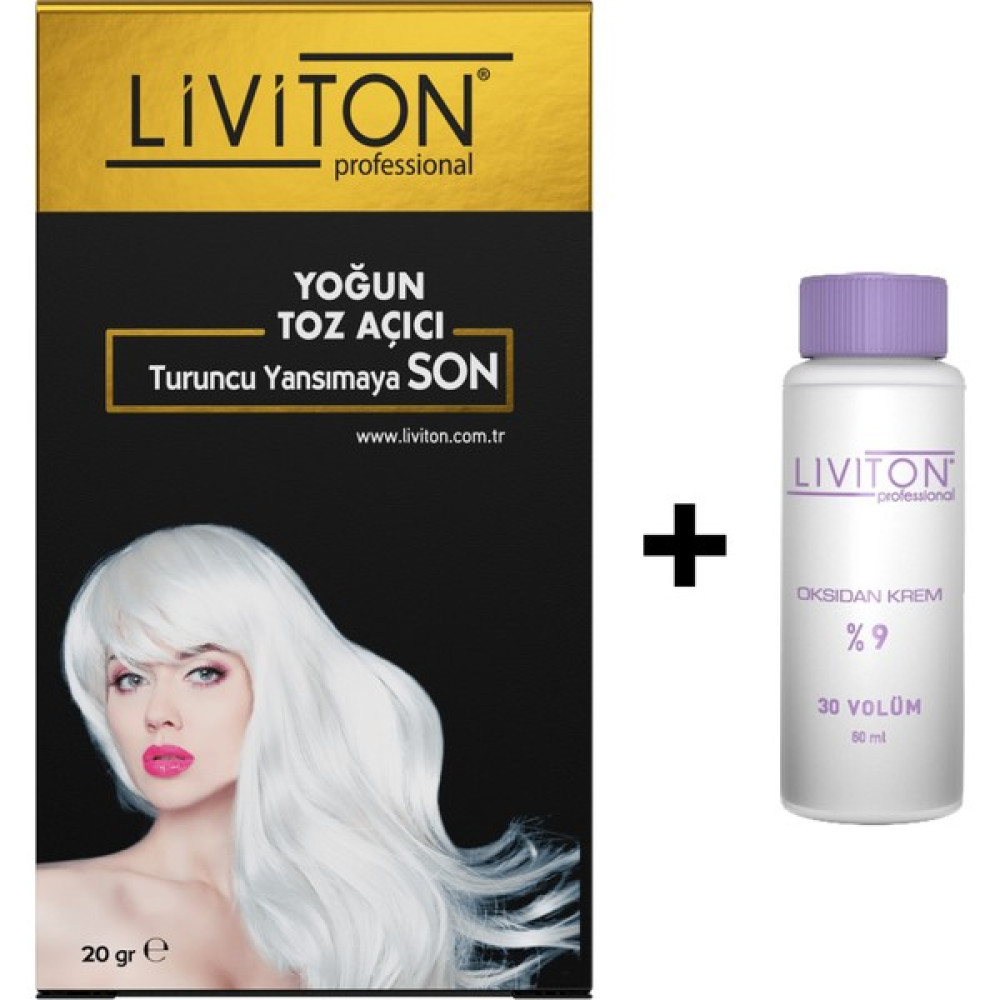 Liviton Professional Universal Yoğun Toz Açıcı Set 20 gr Toz Açıcı + 50 ml Oksidan Saç Boyası Fiyatı