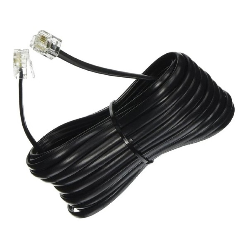 LIVOLO 20 metre Siyah Telefon Modem Adsl Vdsl Ara Kablosu Telefon Rj11 Hat Bağlantı Kablosu Ağ / Network Kablosu Fiyatı