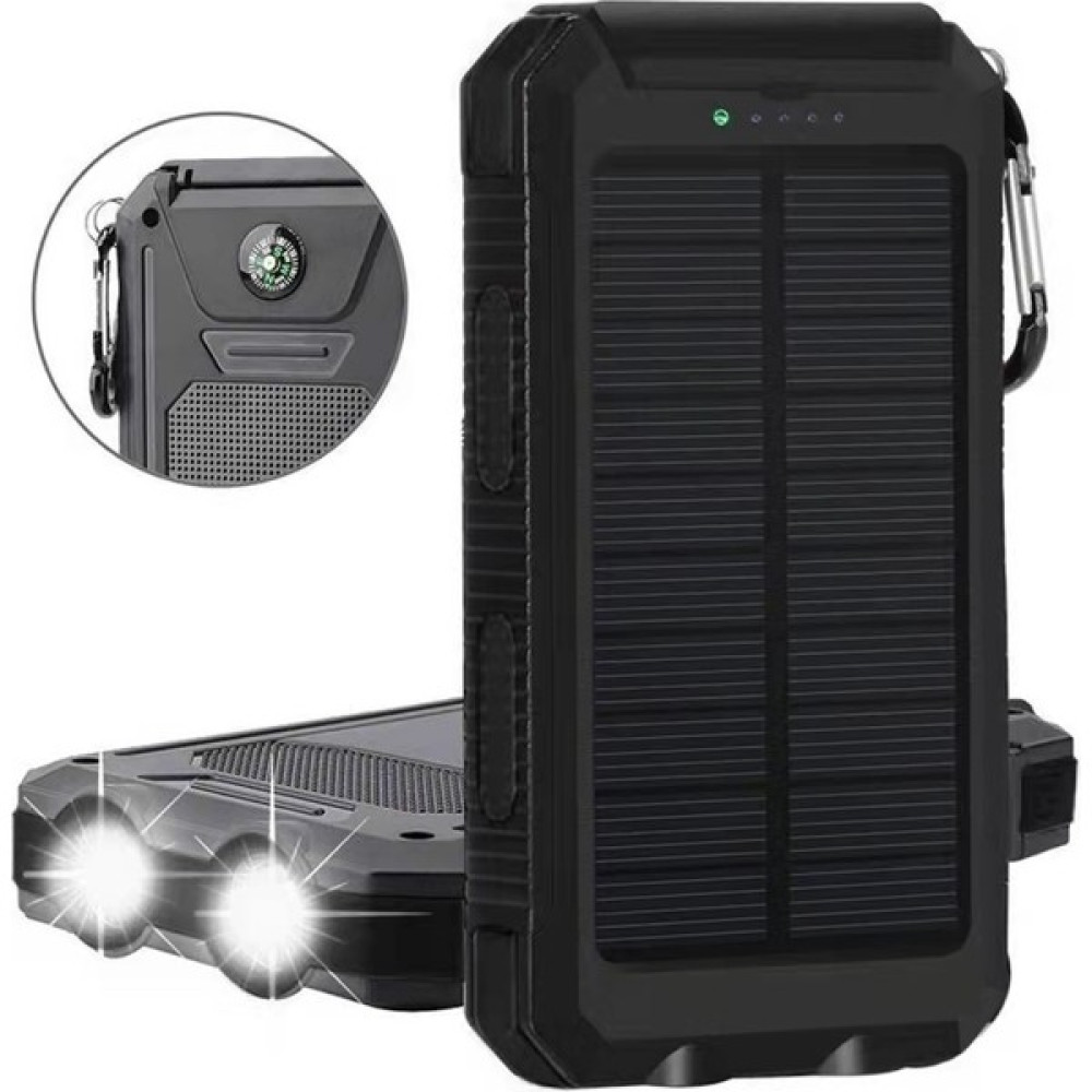Livx Agile 20000MAH Polikristal Solar Güneş Enerjili Powerbank - Siyah Taşınabilir Şarj Cihazı - Powerbank Fiyatı