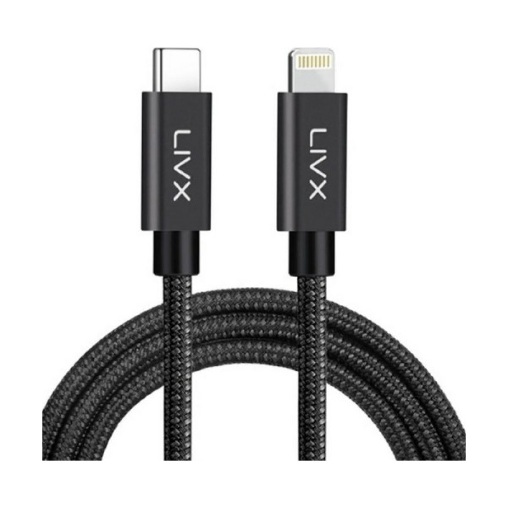 Livx Horizontal 20W Type C To Lightning 50 cm Iphone Ipad Hızlı Şarj ve Data Kablosu - Siyah Cep Telefonu Kablosu Fiyatı