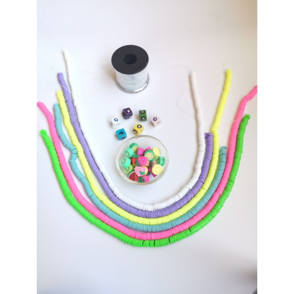Livza Bijuteri 6 Renk Fimo Boncuk 6 Mm, 10 Adet Desenli Fimo 6 Adet Nazarlı Misinalı Set Oyun & Hobi Fiyatı