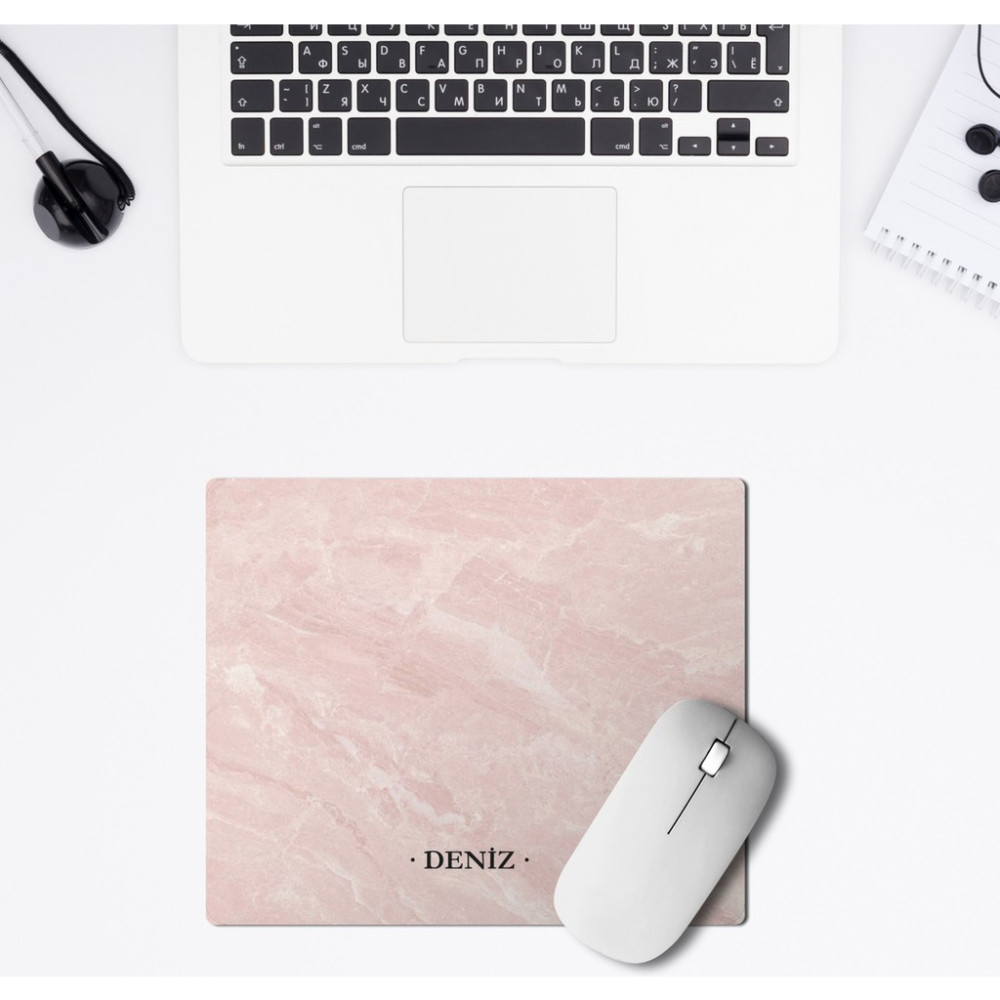 LIWOGY Isme Özel Baskılı Mousepad / Kişiselleştirilebilir Mousepad / Mermer Desenli Mousepad - Bej Mouse Pad Fiyatı