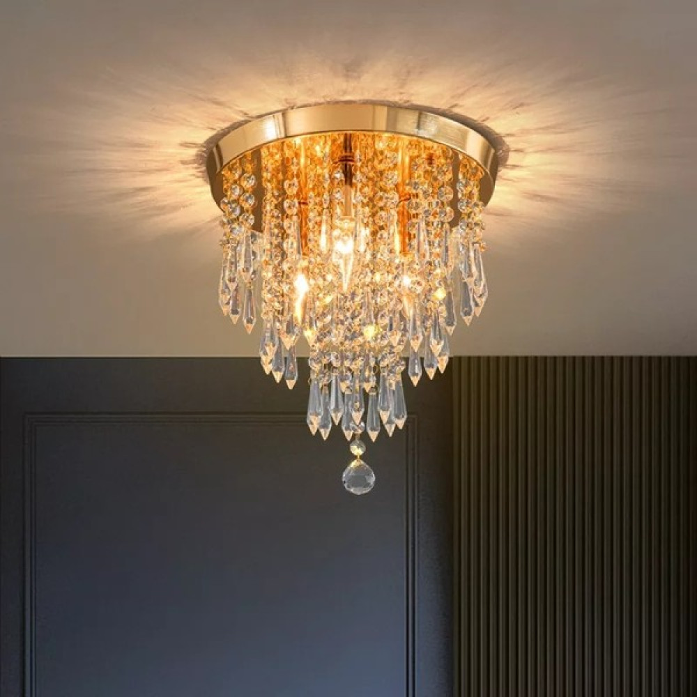 Liwora Ahenk Gold Taşlı Modern Salon Avize - Krom Avize Fiyatı