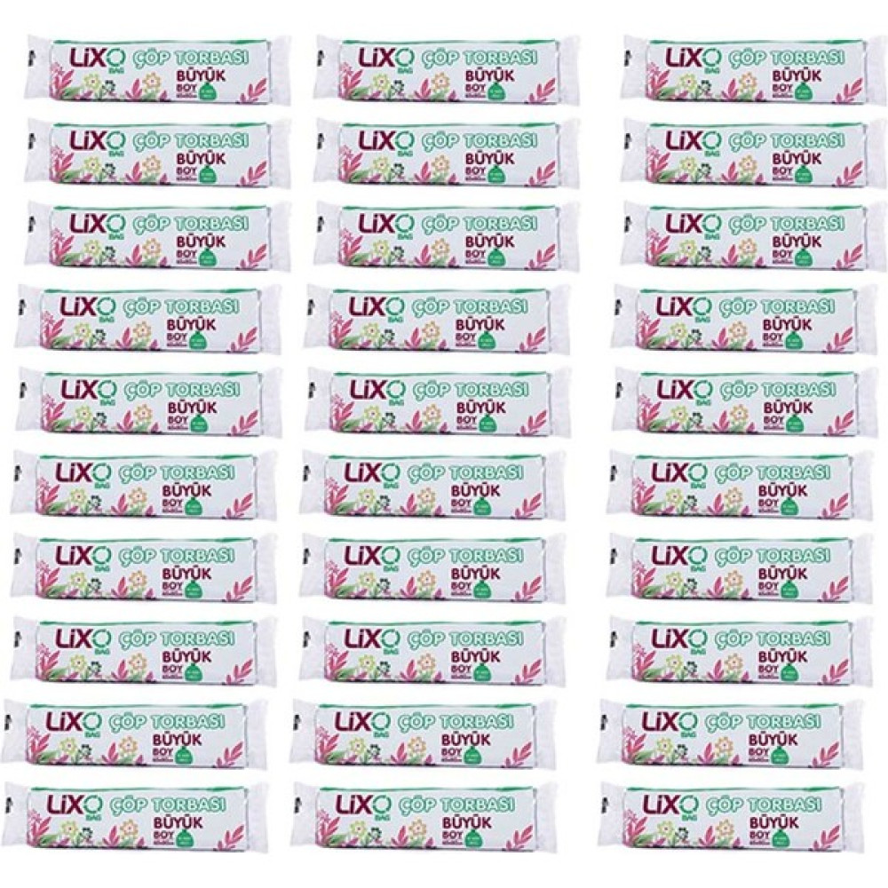 Lixo Bag Büyük Boy Çöp Poşeti (65 x 80 Cm) 10 Lu Rulo x 30 Paket Çöp Torbası Mavi 50 Litre Oto Boyaları Fiyatı