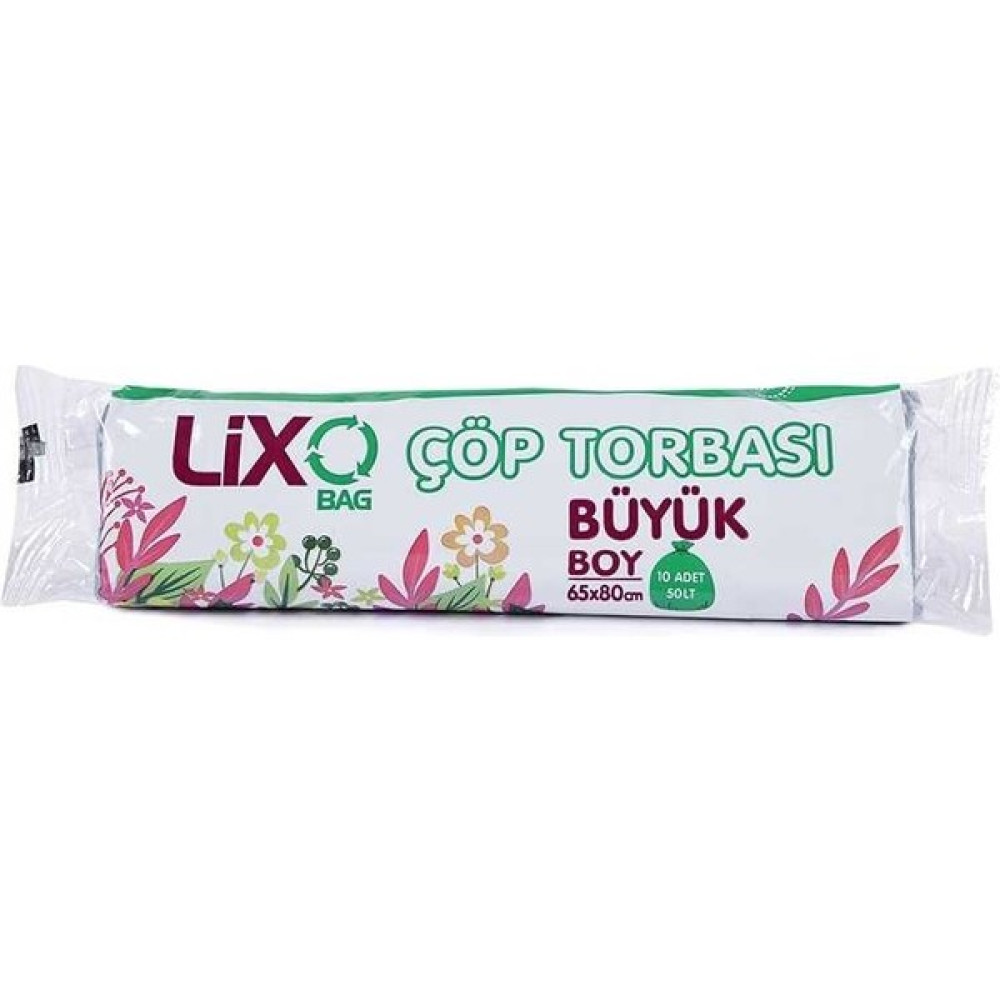 Lixo Bag Çöp Torbası Büyük Boy 65 x 80 cm 50 Lt Çöp Torbası 10 Adet Çöp Poşetleri Fiyatı