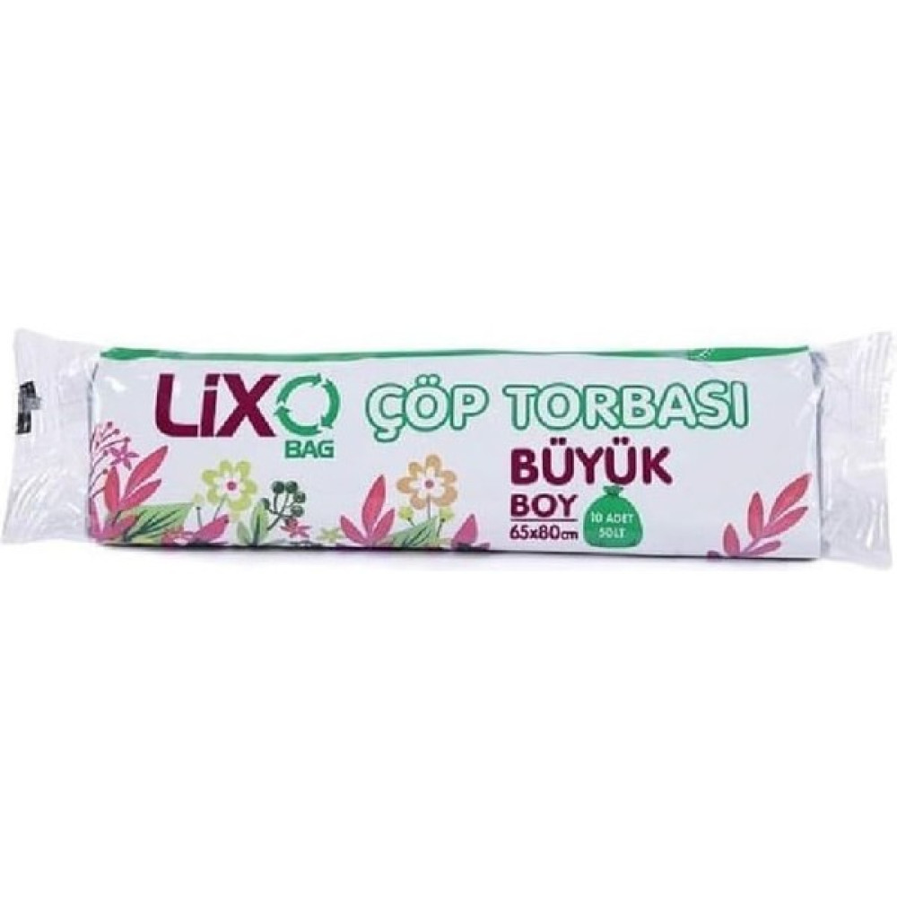 Lixo Büyük Boy Çöp Torbası 65 x 80 cm 10'lu Rulo x 10 Paket 100 Adet Mavi Oto Boyaları Fiyatı