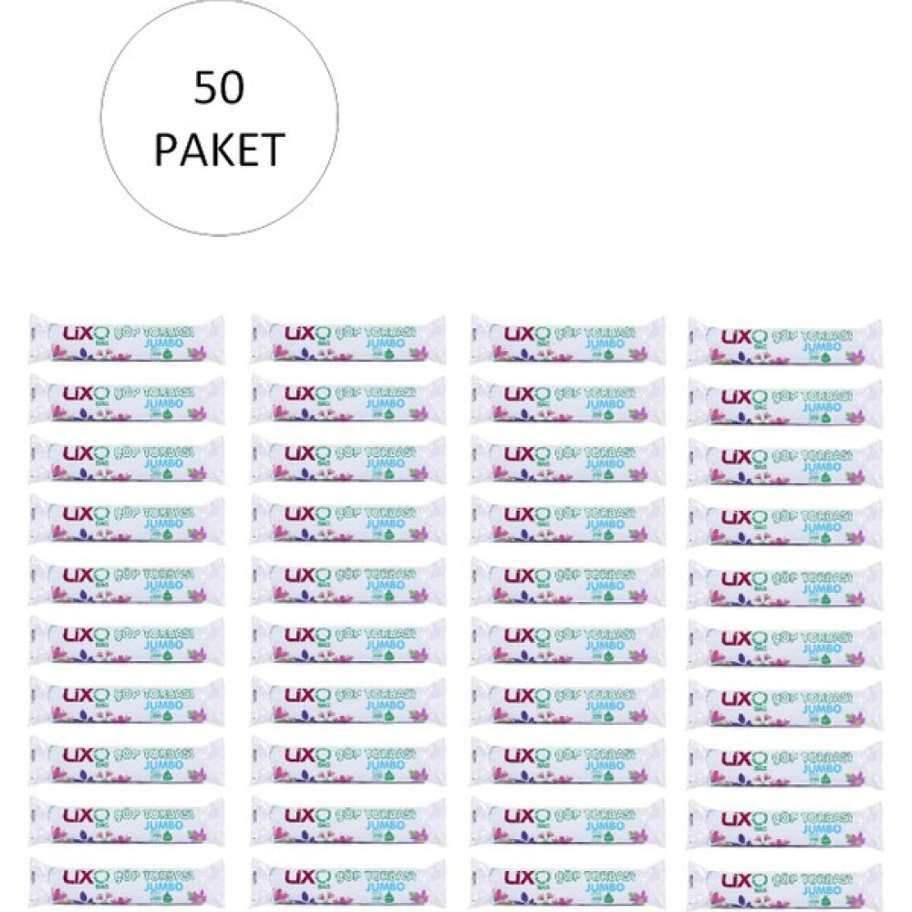 Lixo J-250 Jumbo Boy Çöp Torbası 80 x 110 cm 10'lu Rulo x 50 Paket = 500 Adet (Mavi) Çöp Poşetleri Fiyatı