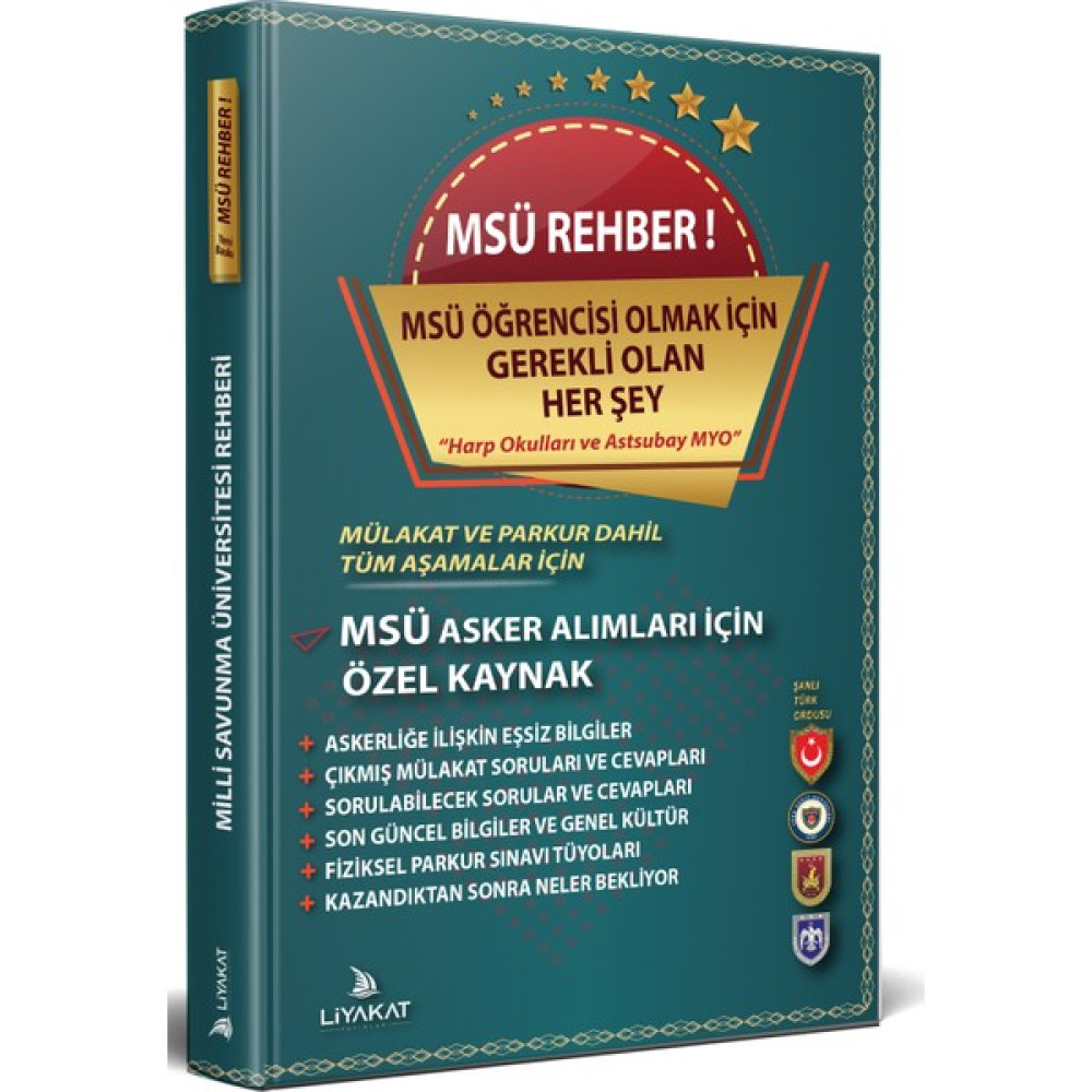 Liyakat Yayınları Msü Rehber - 2023 Alımlarına Özel Hazırlık - Rütbeli Asker Olmak Için Gerekli Olan Her Şey Kaynak Kitapları Fiyatı
