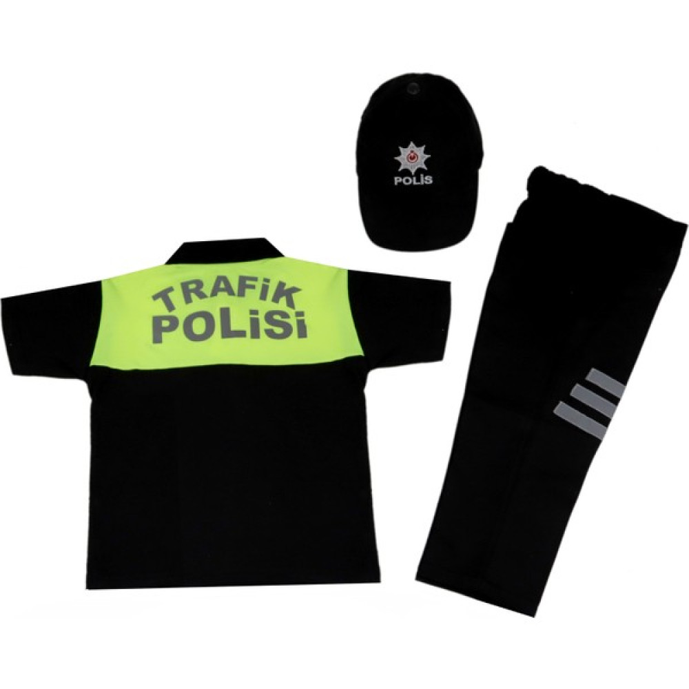 Liyavera Çocuk Polo Yaka Türk Trafik Polis Kostümü Trafik Polis Kıyafeti Üniforması - Yeşil - 9 Yaş Oyuncak Fiyatı